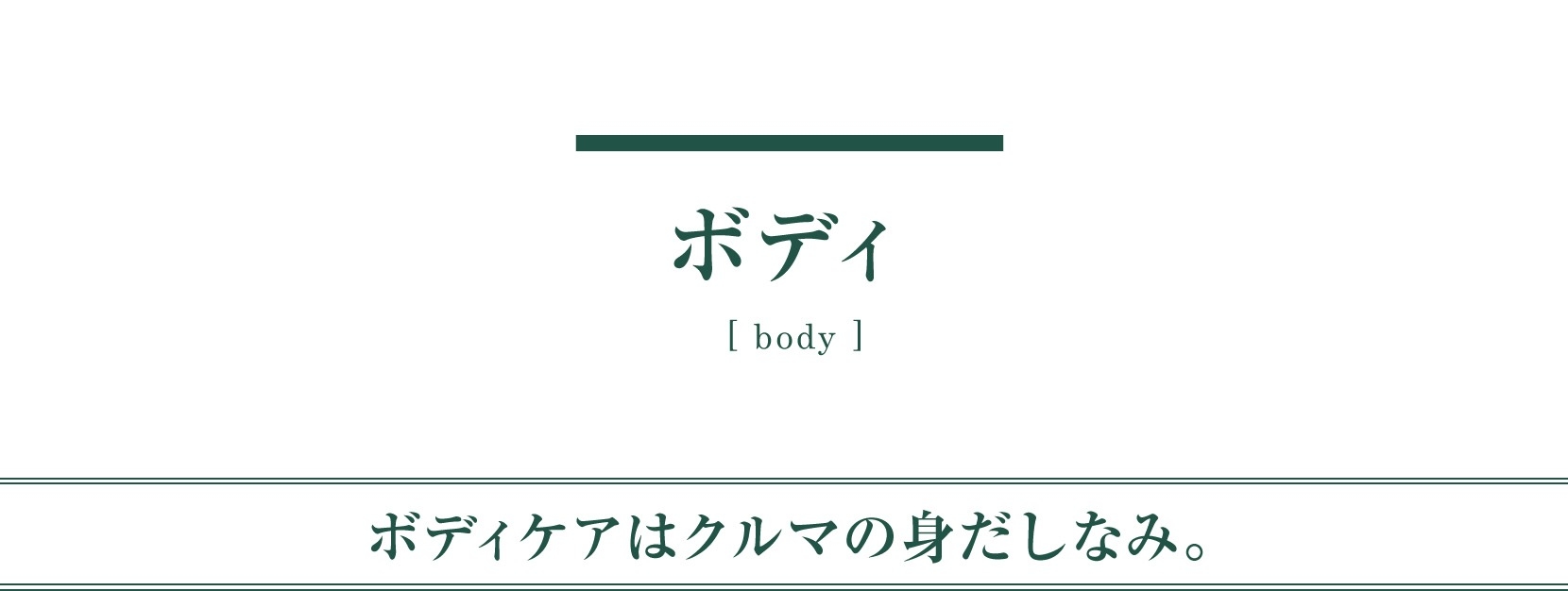 メンテナンス 用品 ボディ