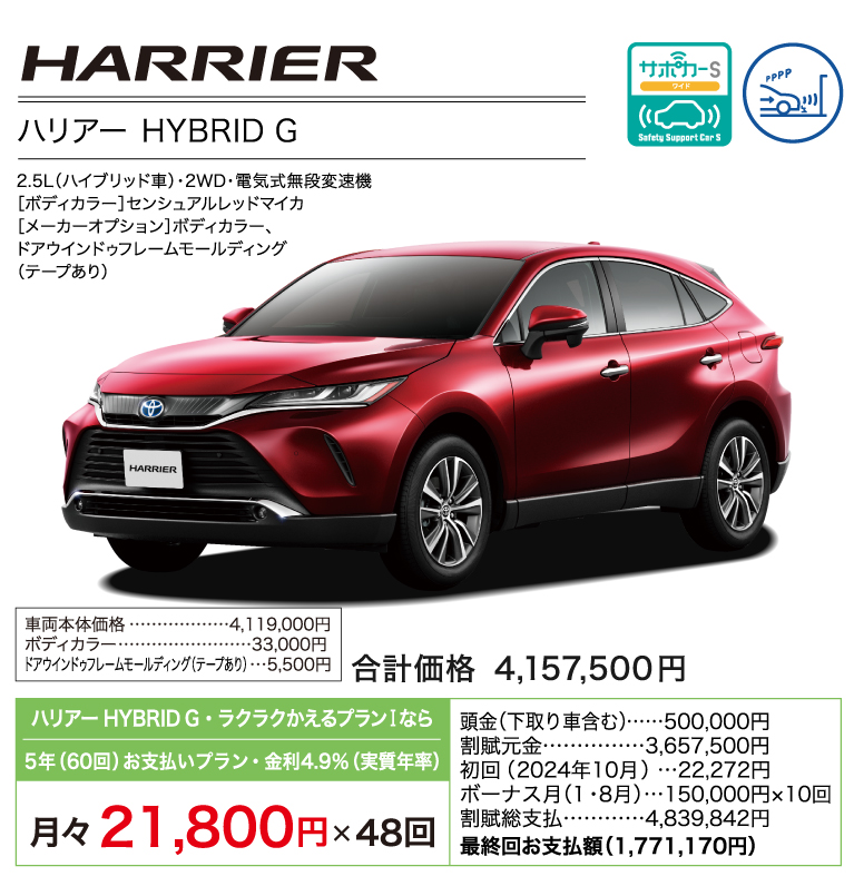 ハリアー HYBRID G