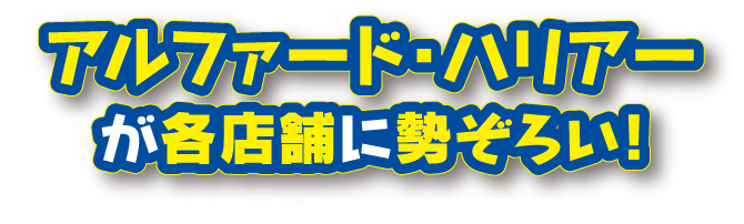 アルファード・ハリアーが各店舗に勢ぞろい！お近くの店舗でご覧いただけます！お気軽にご相談ください