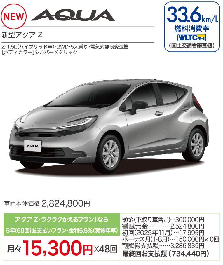 新型アクア Z