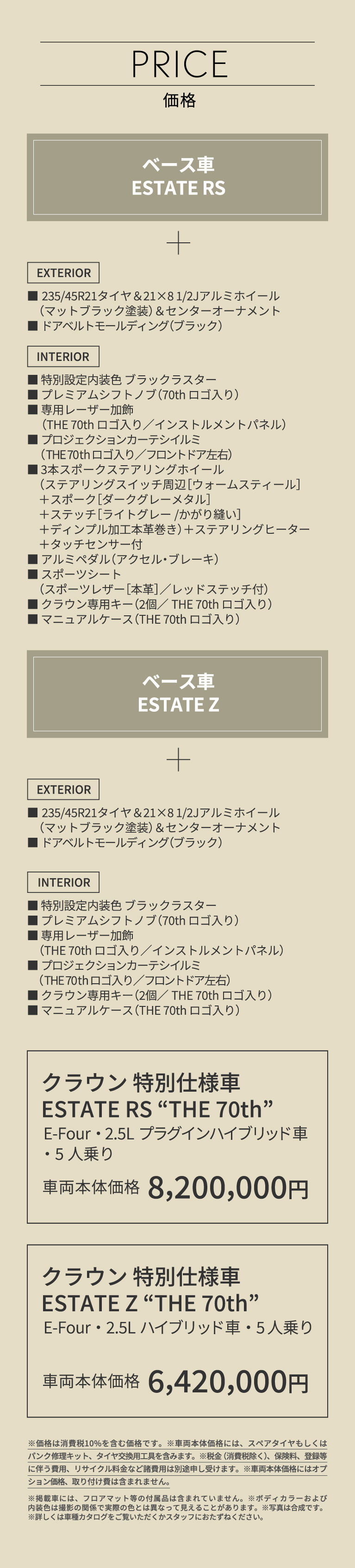 クラウン特別仕様車ESTATE RS 