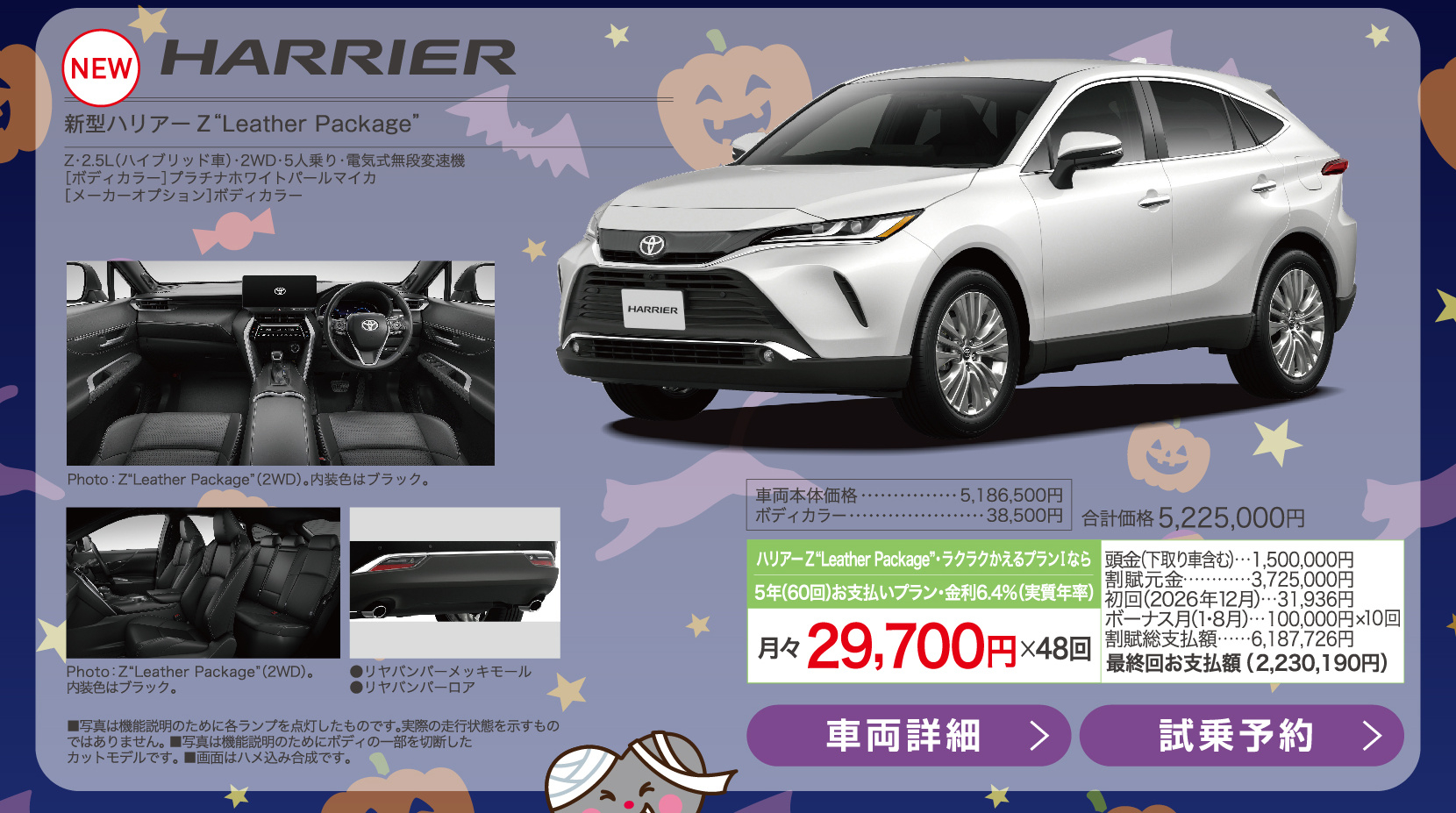 新型ハリアー Z Leather Package