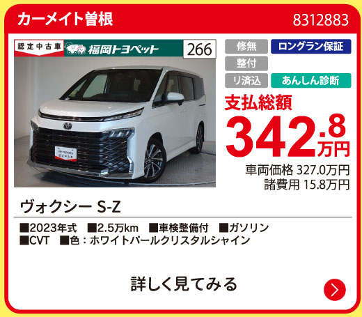 カーメイト曽根 ヴォクシー S-Z 342.8万円