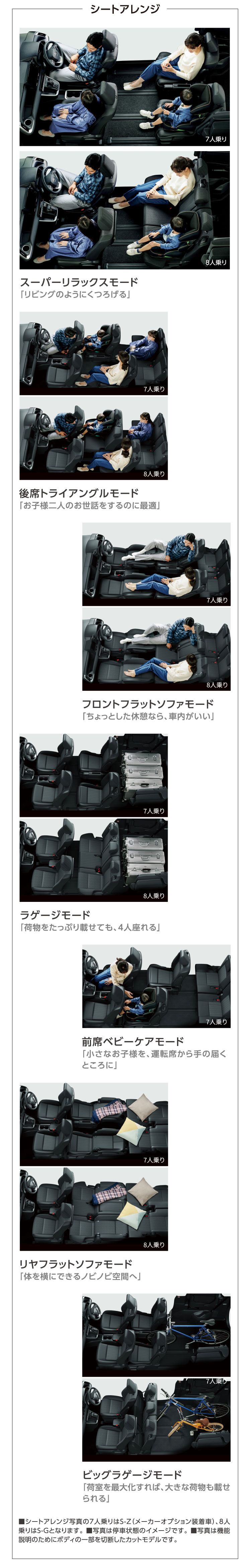 シートアレンジ