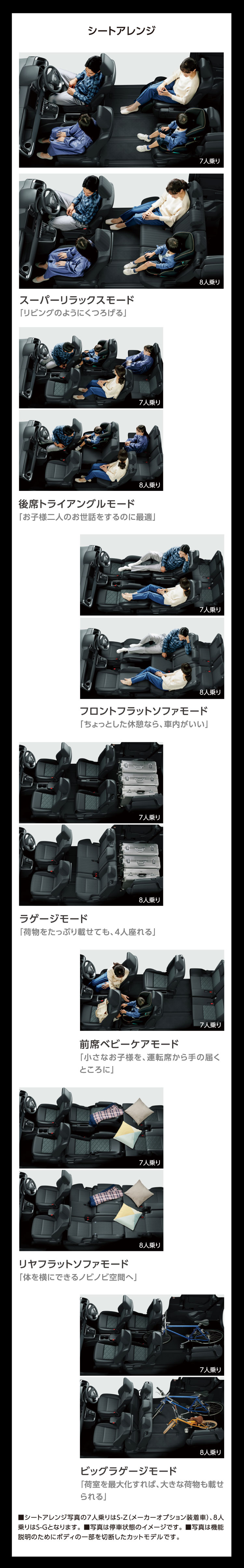 シートアレンジ